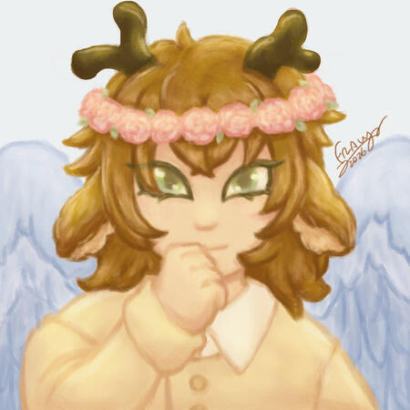 oc, un personaje (art trade con binny.hun)